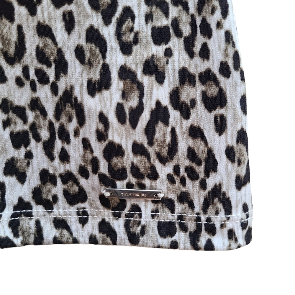 Tahari Sleeveless Animal Print Blouse with Neck Tie, Size Medium - Picture 5 of 7
